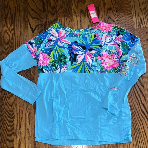 Lilly pulitzer finn top in onyx, you me and giraffee size small new with tags - Picture 2 of 8